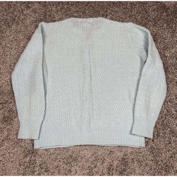 Vintage Country Craft Sweater Womens Large Light Knit Cardigan 80s Coquette Girl - Picture 2 of 6